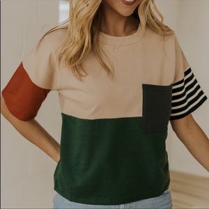 Roolee Colorblock Tee Size L